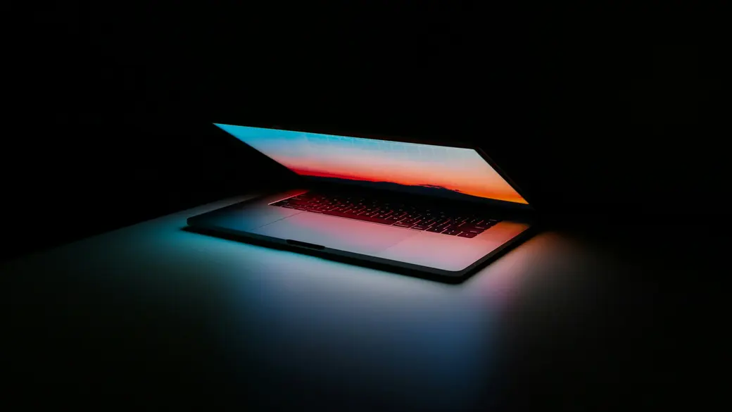 Interface de IA num notebook