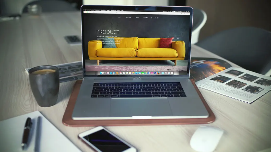 Site aberto num notebook